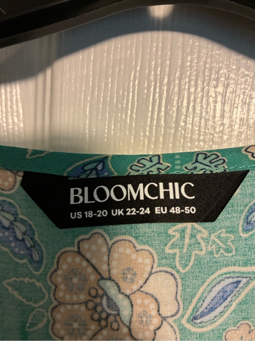 BloomChic Teal Green Floral Maxi Dress with Cream Accents - Picture 2 of 2